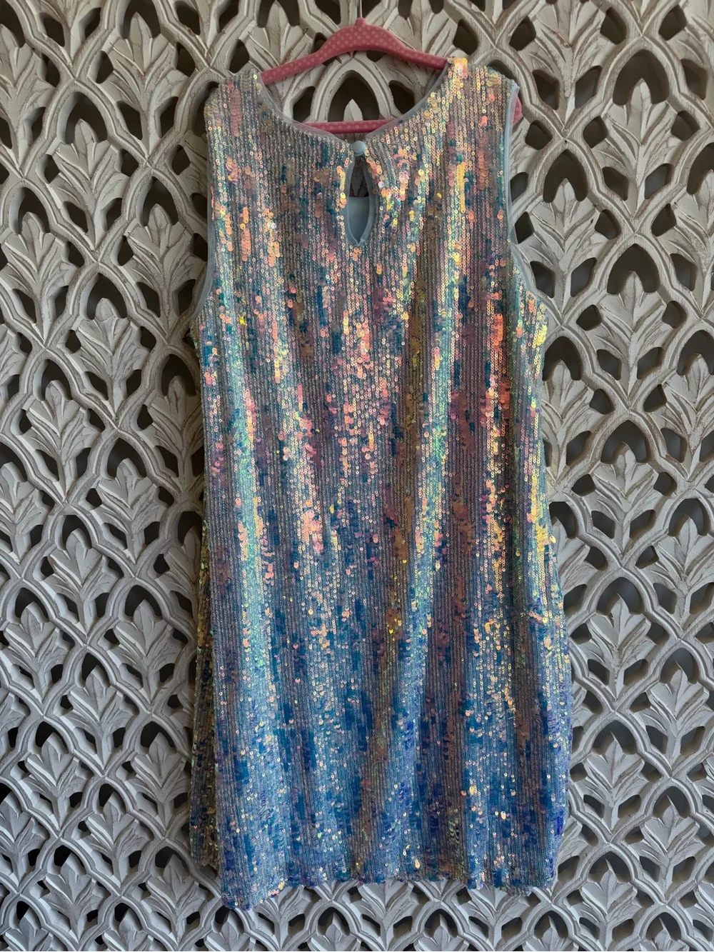 Lilt Girls Size 14 Iridescent Sequin Mermaid Shift Dress